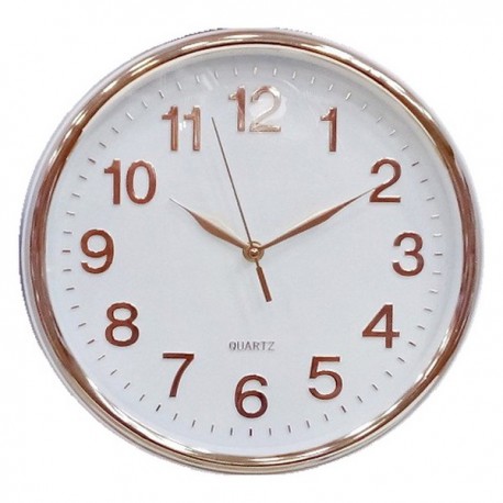 RELOJ MURAL 30 CM CIRCULO NUMEROS COBRE MULI 2025