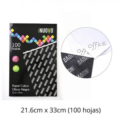 PAPEL CALCO OFICIO NEGRO NUOVO ANDRETTI X100