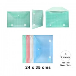 CARPETA OFICIO PLAST.COLORES CUADRAD CON BROCHE NUOVO