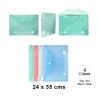 CARPETA OFICIO PLAST.COLORES CUADRAD CON BROCHE NUOVO