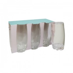 VASO DE VIDRIO JARAS ALTO 385ML SET 6 UN MULI