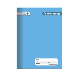 CUADERNO COLLEGE TORRE LISO MAT. 7MM. 80 H