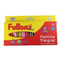 PLASTICINA 12 COLORES TRIANGULAR FULTONS