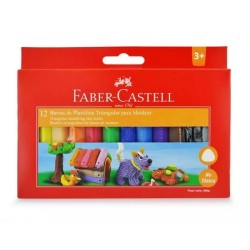 PLASTICINA PLASTILINA 12 COLORES JUMBO FABER-CASTELL E48