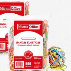 LIGAS ELASTICAS MR. OFFICE COLORES (500 G)