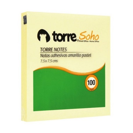 TORRE NOTE AMARILLO 75 X 75 MM 100 HJS