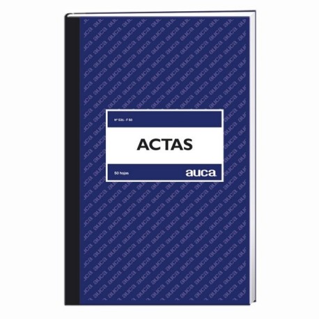 LIBRO ACTAS AUCA 50 HJS.