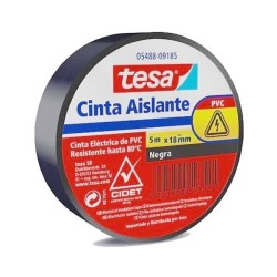 CINTA AISLANTE NEGRA 5 M 18 MM TESA