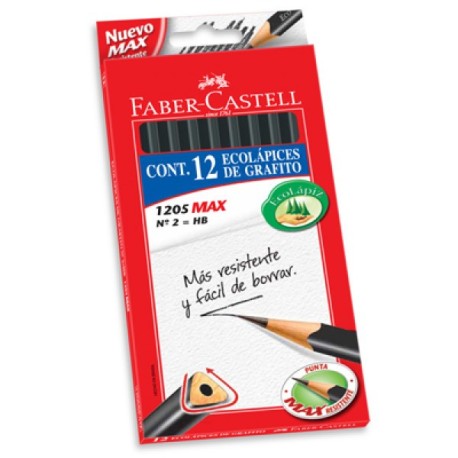 LAPIZ GRAFITO FABER CASTELL TRIANGULAR X 12 UND