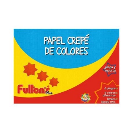 CARPETA PAPEL CREPE 50X100 CM 6 COLORES FULTONS