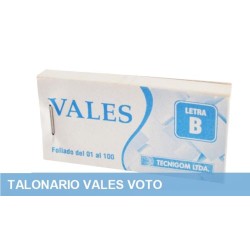 TALONARIO VALES VOTO TECNIGOM 100 HJS.