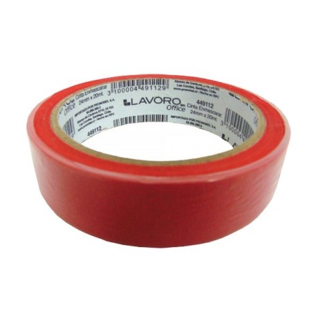 CINTA ENMASCAR 24X20 MM ROJO LAVORO