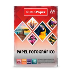 PAPEL FOTOGRAFICO MR PAPER GLOSSY A4 100 HOJAS / 120 GRAMOS E28