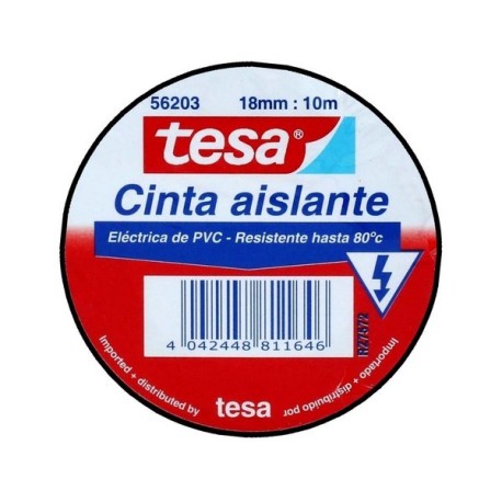 CINTA AISLANTE NEGRA 10 M 18 MM TESA