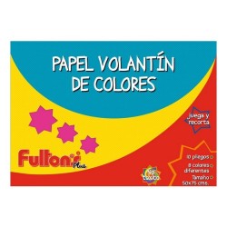 CARPETA PAPEL VOLANTIN FULTONS 10 PLIEGOS 8 COLORES