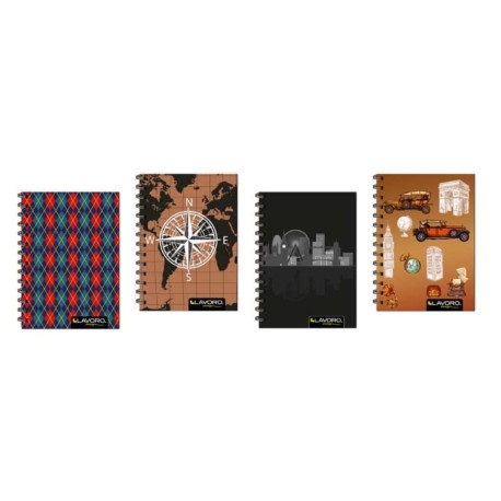 CUADERNO POCKET 100 HOJAS 80 GRS HOMBRE LAVORO DESEÑOS SURTIDOS