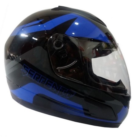 CASCO GHB 626 DOT SNAKE NEGRO AZUL MOTOXTREME