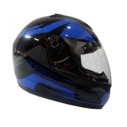 CASCO GHB 626 DOT SNAKE NEGRO AZUL MOTOXTREME