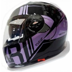 CASCO ABATIBLE GHB 158 DOT XECURO NEGRO MORADO MOTOXTREME