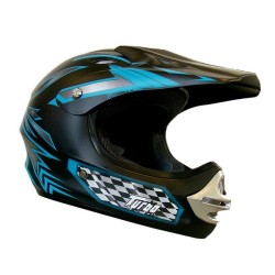 CASCO CROSS NIÑO GHB 818 DOT ORIGEN NEGRO AZUL MATTE MOTOXTREME