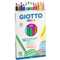 LAPIZ 12 COLORES GIOTTO MEGA