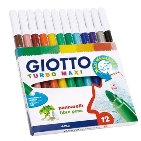 MARCADORES TURBO MAXI GIOTTO 12 COLORES 5 MM