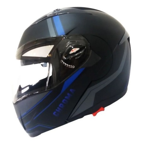 CASCO ABATIBLE GHB 158 CHROMA NEGRO AZUL MATTE MOTOXTREME