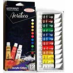 SET DE ACRILICO 12 COLORES ARTEL E6