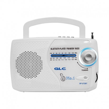 RADIO PORTATIL AM-FM-SW/BLUETOOTH/USB/SD - RECARGABLE - GLC