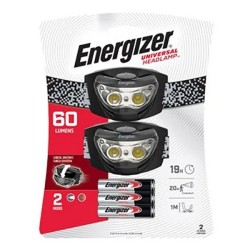 PACK 2 LINTERNAS MANOS LIBRES ENERGIZER 60 LUMENS ESPOL