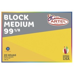 BLOCK DIBUJO MEDIUM 99 1/8 ARTEL 20 HJS LISO E15