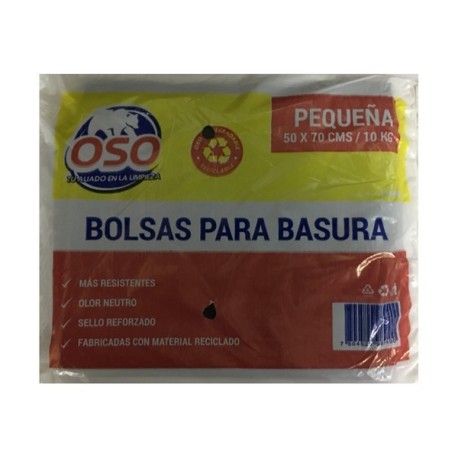 BOLSA BASURA PLANA 50X70 OSO 10 UNIDADES