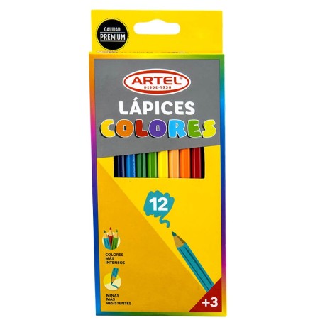 LAPIZ 12 COLORES LARGOS ARTEL