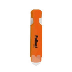 DESTACADOR ESCRITORIO PUNTA BISEL NARANJA FLUOR CUERPO TRANSPARENTE FULTONS