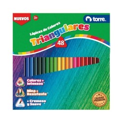 LAPICES DE COLORES TORRE TRIANGULAR 48 COLORES