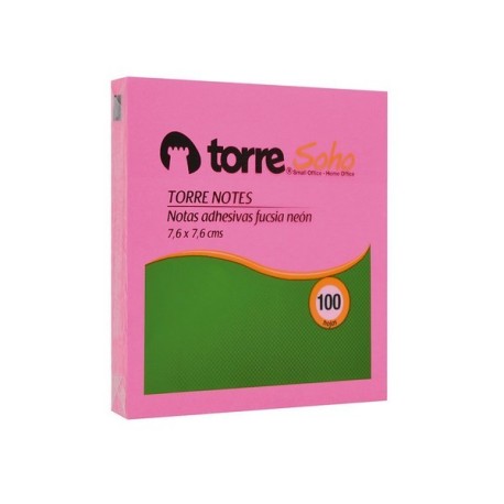 TORRE NOTES FUCSIA NEON 7,6X7,6 CM 100 HJ