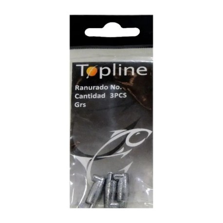 PLOMO PESCA RANURADOS Nº0-1-2-3-4-5 TOPLINE