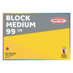 BLOCK DIBUJO MEDIUM 99 1/4 ARTEL 20 HJS DOBLE FAZ E15