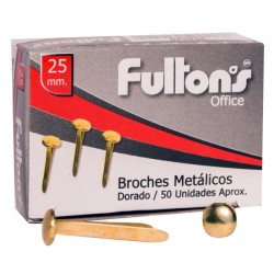 BROCHE METALICO 25 MM CAJA DE 50 UN FULTONS