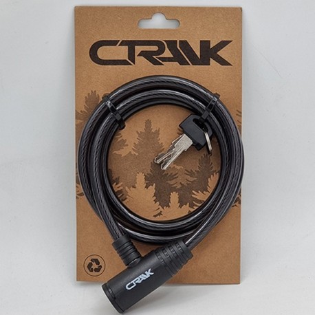 CANDADO CRANK 515 8X1200 CON LLAVE NEGRO DISPLAY