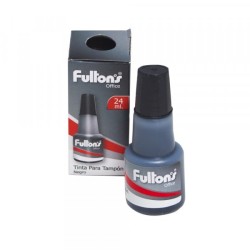 TINTA PARA TAMPON FRASCO DE 24 ML NEGRA FULTONS