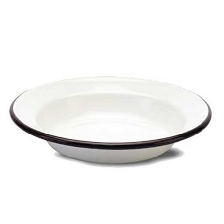 PLATO SEMI HONDO ENLOZADO BLANCO 23 CM DIAMETRO IMPOGAR BY CONDOR