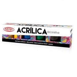 PINTURA ACRILICA DECORATIVA 6 COLORES 15ML ARTEL