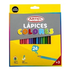 ESTUCHE 24 LAPICES DE COLORES LARGOS ARTEL E12