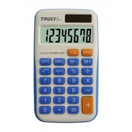 CALCULADORA DE BOLSILLO TRULY TR-215-12 8 DIGITOS FDS