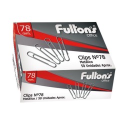 CLIP N°80 78 MM METALICO CAJA 50 UN FULTONS