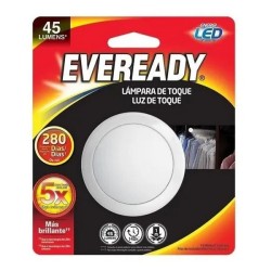 LINTERNA LAMPARA LUZ LED DE TOQUE EVEREADY PARED/CLOSET 45 LUMENS SOL