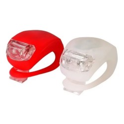 PACK 2 LUCES LED BICICLETA SILICONA IMPERMEABLES PRIME