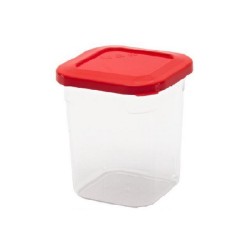 CONTENEDOR HERMETICO PLASTICO CUADRADO 680ML CON TAPA MY HOMES