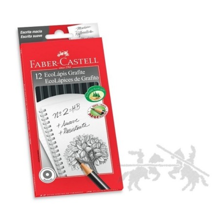 LAPIZ GRAFITO FABER-CASTELL REDONDO X 12 UND